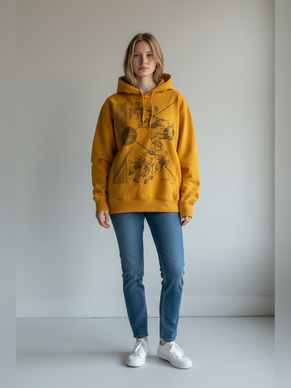 Unisex Rod Gilmore All Sports Portfolio Yellow Graphic Pullover Hoodie